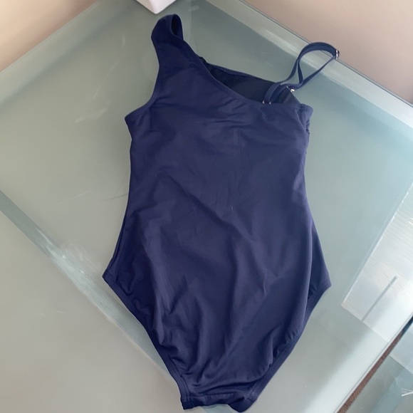 Like NEW Michael MICHAEL KORS NAVY One Piece Swimsuit Size 4 - Picture 6 of 6